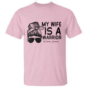 My Wife Is A Warrior T Shirt Melanoma Awareness Husband Gift TS12 Light Pink Print Your Wear