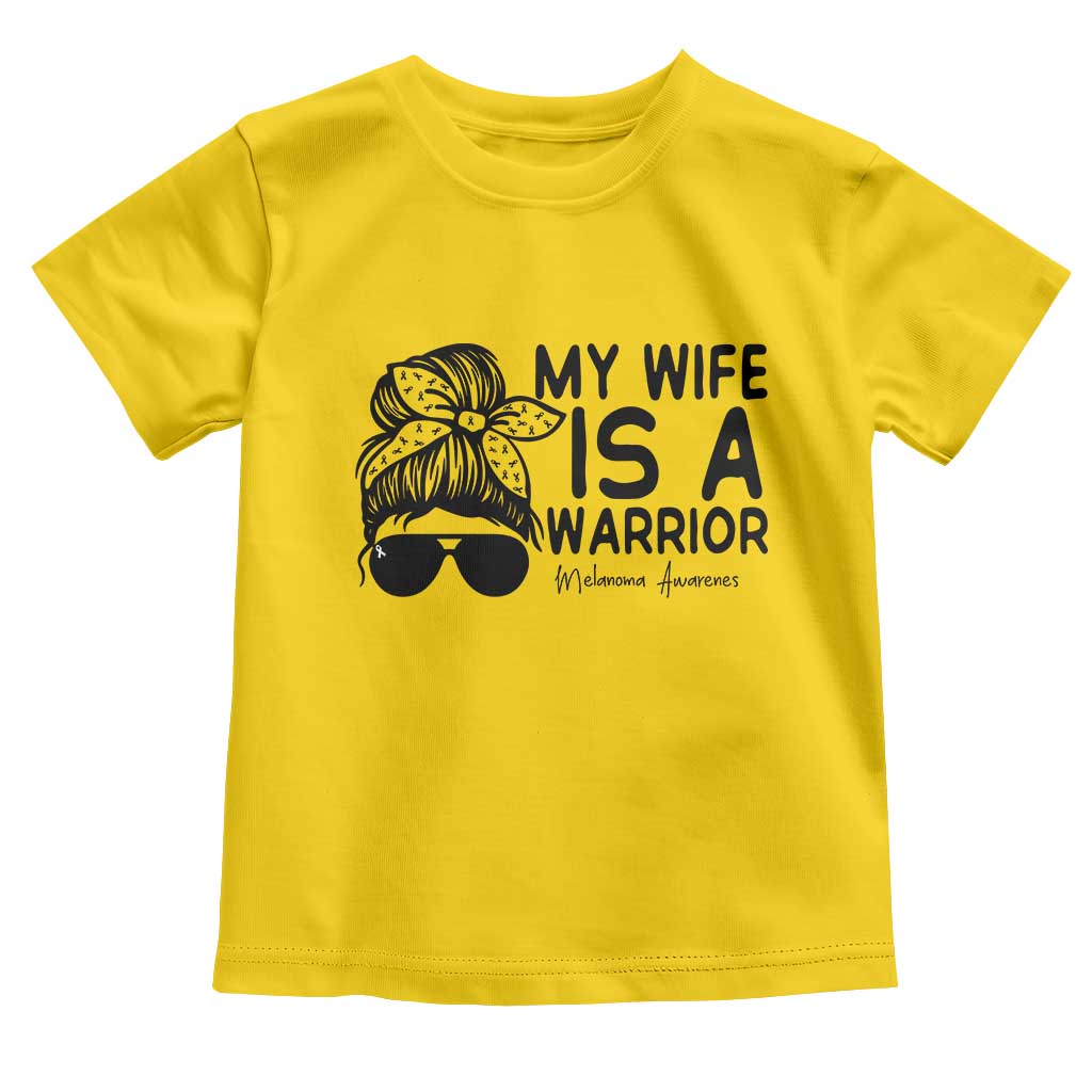 My Wife Is A Warrior Toddler T Shirt Melanoma Awareness Husband Gift TS12 Daisy Print Your Wear