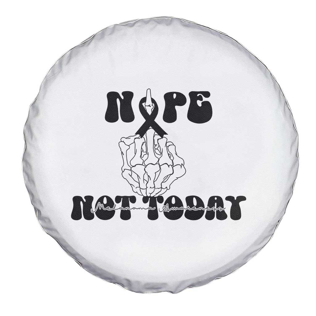 Melanoma Fighter Gift Spare Tire Cover Funny Skeleton Nope Not Today TS12 Print Your Wear