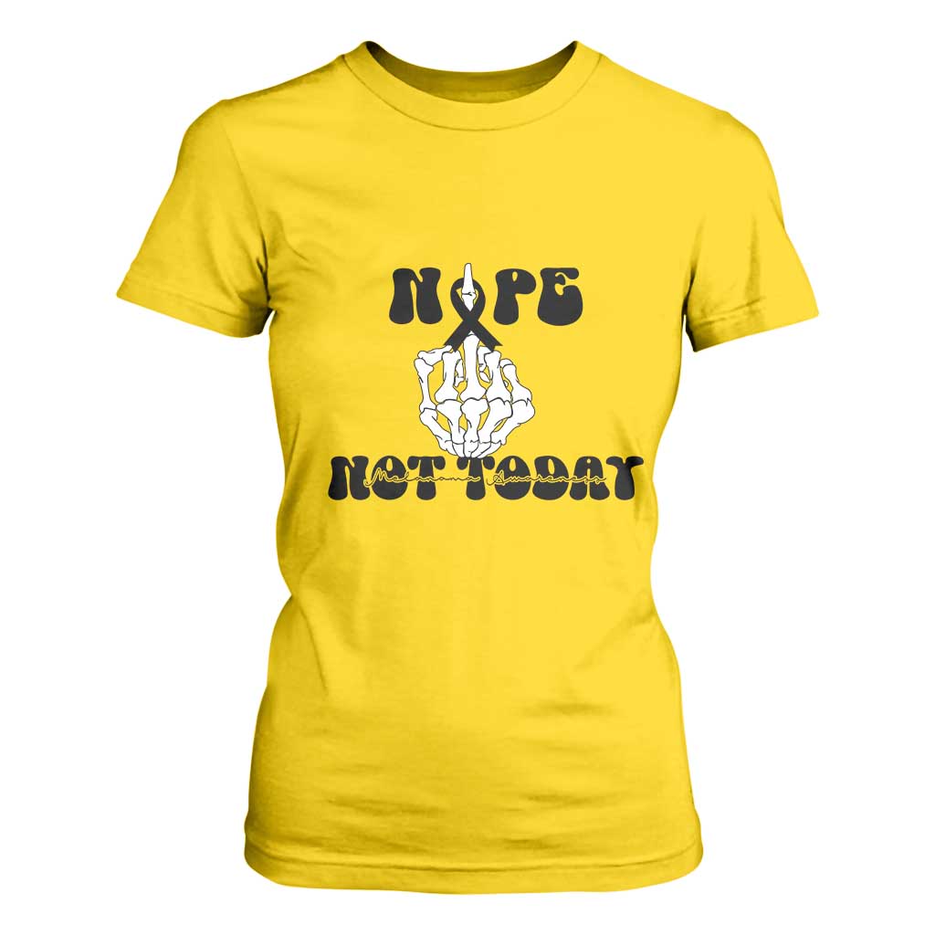 Melanoma Fighter Gift T Shirt For Women Funny Skeleton Nope Not Today TS12 Daisy Print Your Wear