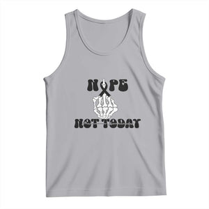 Melanoma Fighter Gift Tank Top Funny Skeleton Nope Not Today TS12 Athletic Heather Print Your Wear