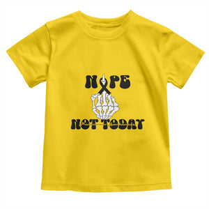 Melanoma Fighter Gift Toddler T Shirt Funny Skeleton Nope Not Today TS12 Daisy Print Your Wear