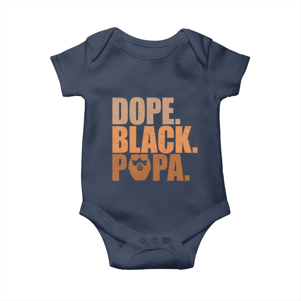Dope Black Papa Baby Onesie Proud African American Fathers Day Gift