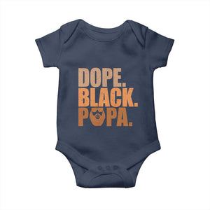 Dope Black Papa Baby Onesie Proud African American Fathers Day Gift