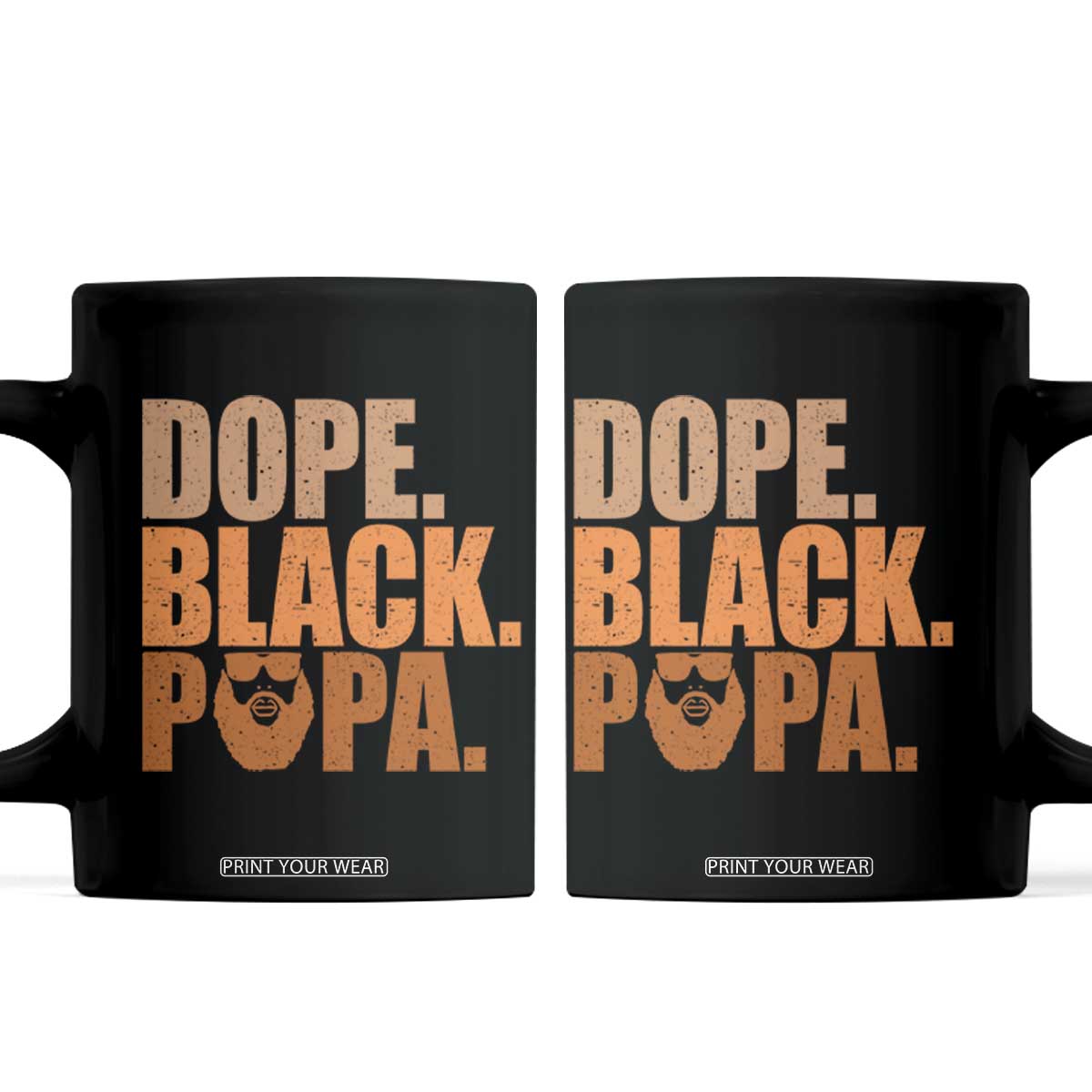 Dope Black Papa Coffee Mug Proud African American Fathers Day Gift