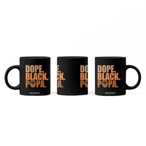 Dope Black Papa Coffee Mug Proud African American Fathers Day Gift