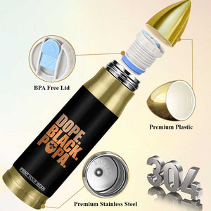 Dope Black Papa Bullet Tumbler Proud African American Fathers Day Gift