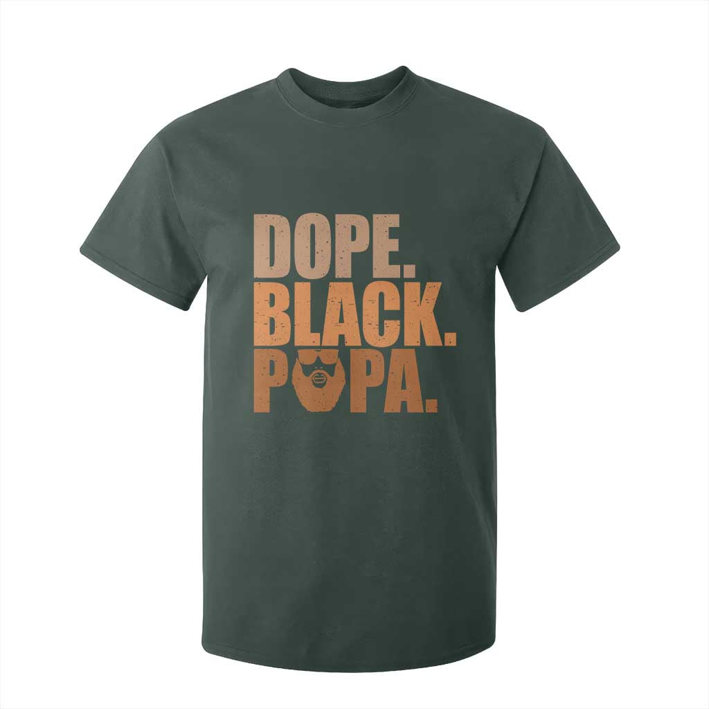 Dope Black Papa T Shirt For Kid Proud African American Fathers Day Gift