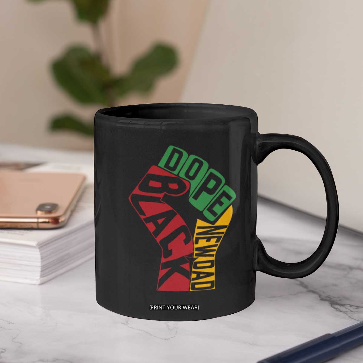 First Fathers Day Black Dad Coffee Mug New Dad Gift