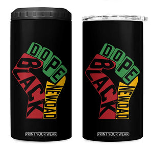 First Fathers Day Black Dad 4 in 1 Can Cooler Tumbler New Dad Gift