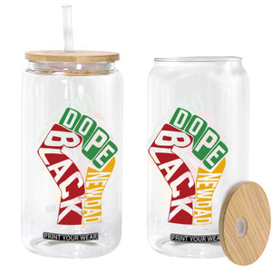 First Fathers Day Black Dad Glass Can New Dad Gift