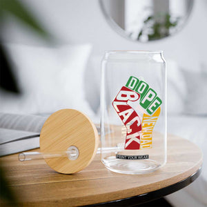 First Fathers Day Black Dad Glass Can New Dad Gift