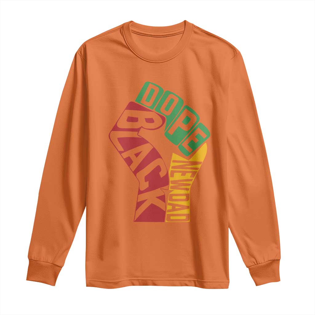 First Fathers Day Black Dad Long Sleeve Shirt New Dad Gift