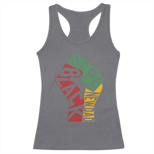 First Fathers Day Black Dad Racerback Tank Top New Dad Gift