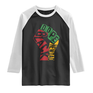First Fathers Day Black Dad Raglan Shirt New Dad Gift