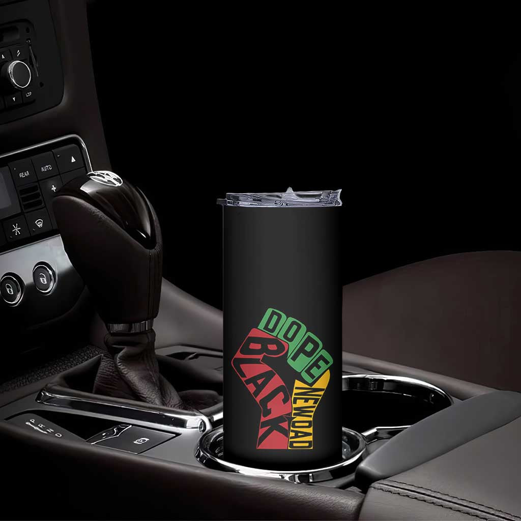 First Fathers Day Black Dad Skinny Tumbler New Dad Gift