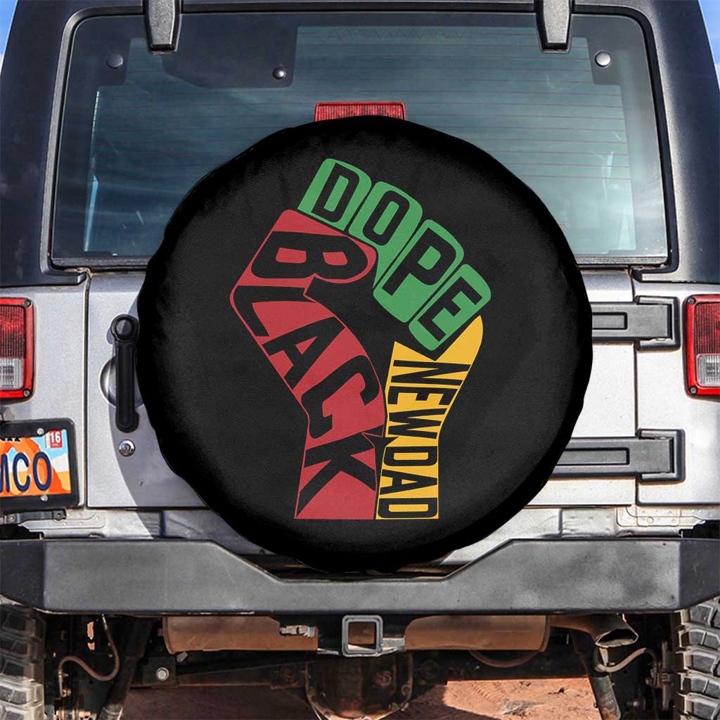 First Fathers Day Black Dad Spare Tire Cover New Dad Gift TS12 No hole Black Print Your Wear