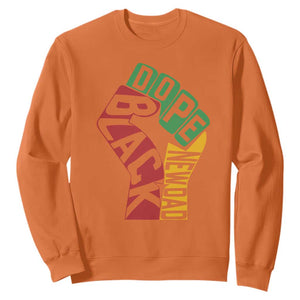 First Fathers Day Black Dad Sweatshirt New Dad Gift
