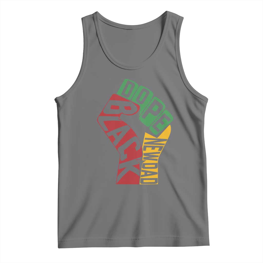 First Fathers Day Black Dad Tank Top New Dad Gift