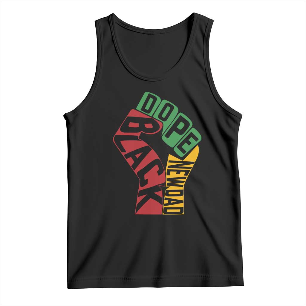 First Fathers Day Black Dad Tank Top New Dad Gift