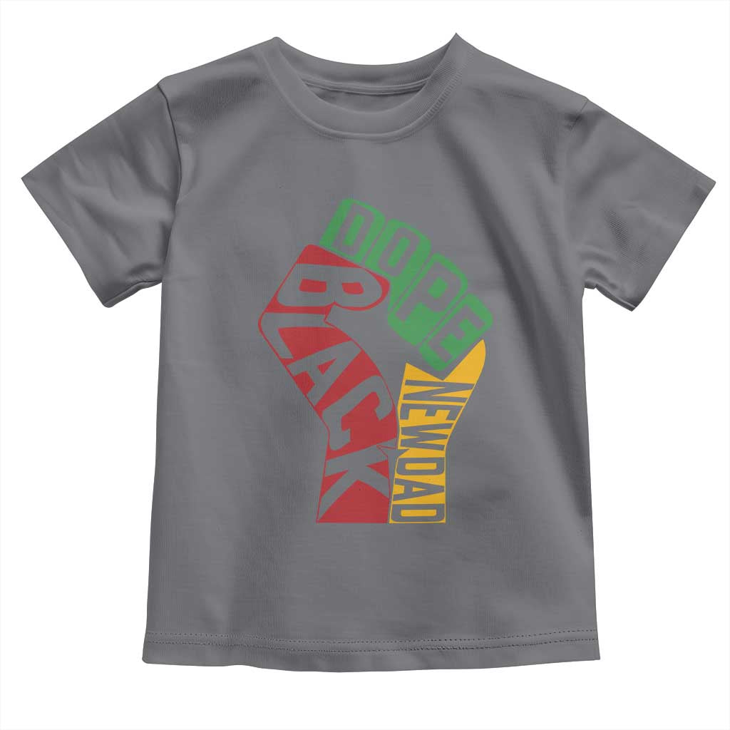 First Fathers Day Black Dad Toddler T Shirt New Dad Gift