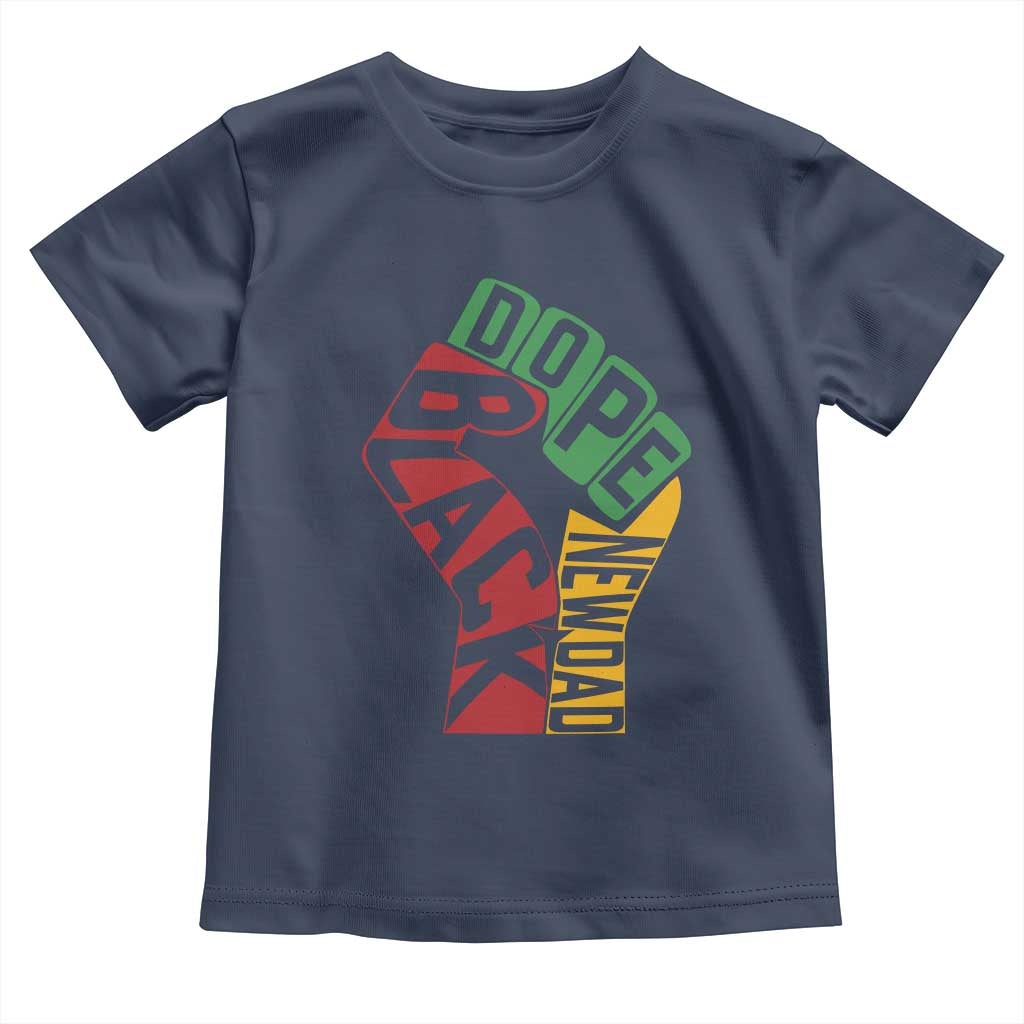 First Fathers Day Black Dad Toddler T Shirt New Dad Gift