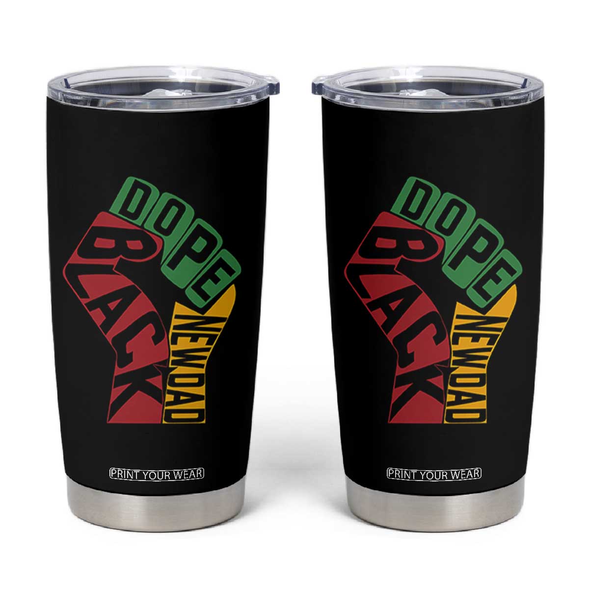 First Fathers Day Black Dad Tumbler Cup New Dad Gift