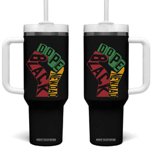 First Fathers Day Black Dad Tumbler With Handle New Dad Gift