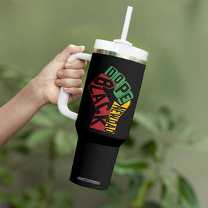 First Fathers Day Black Dad Tumbler With Handle New Dad Gift
