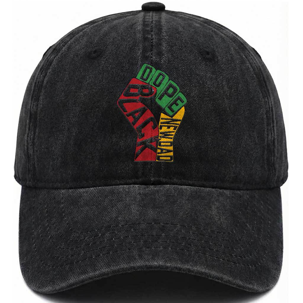First Fathers Day Black Dad Washed Cotton Baseball Cap New Dad Gift TS12 Print Your Wear