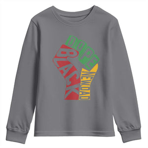First Fathers Day Black Dad Youth Sweatshirt New Dad Gift
