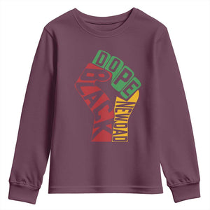 First Fathers Day Black Dad Youth Sweatshirt New Dad Gift