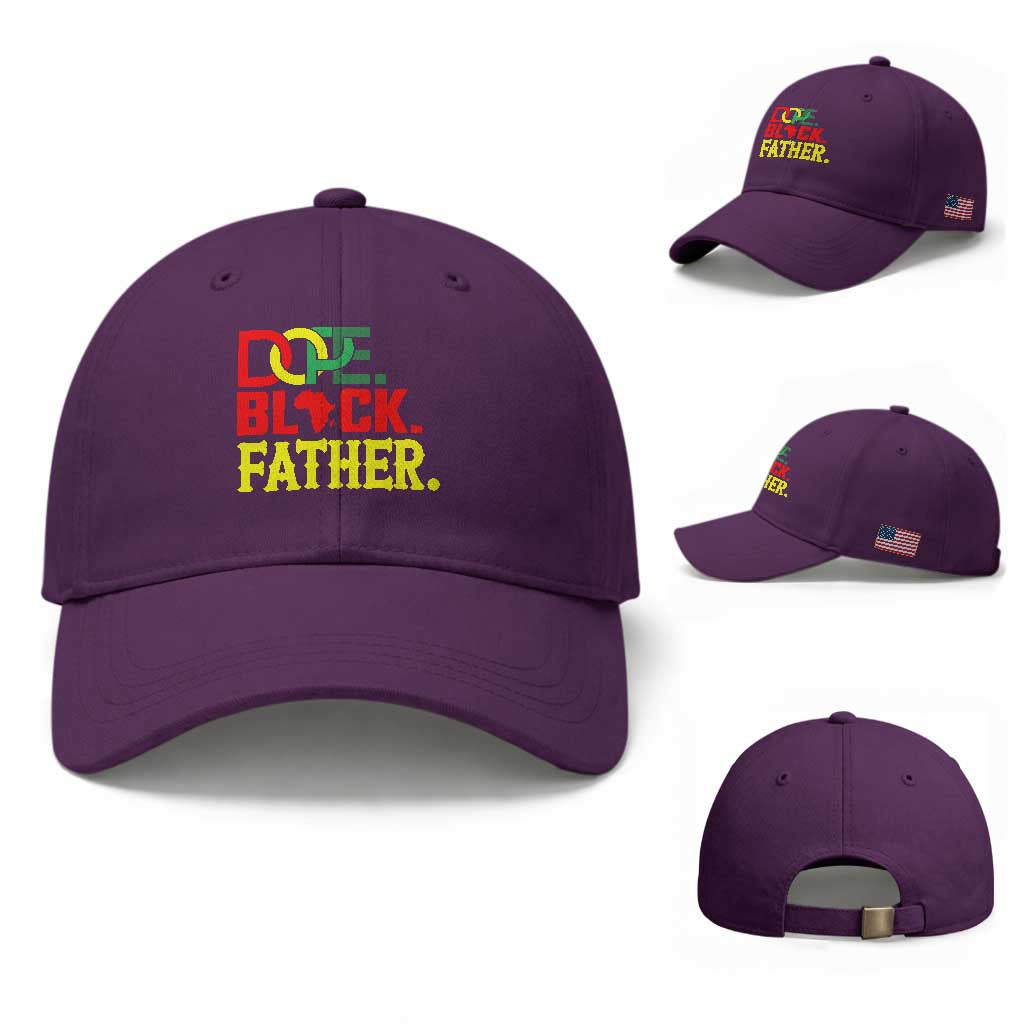 Dope Black Father Baseball Cap Proud Black Father Gift