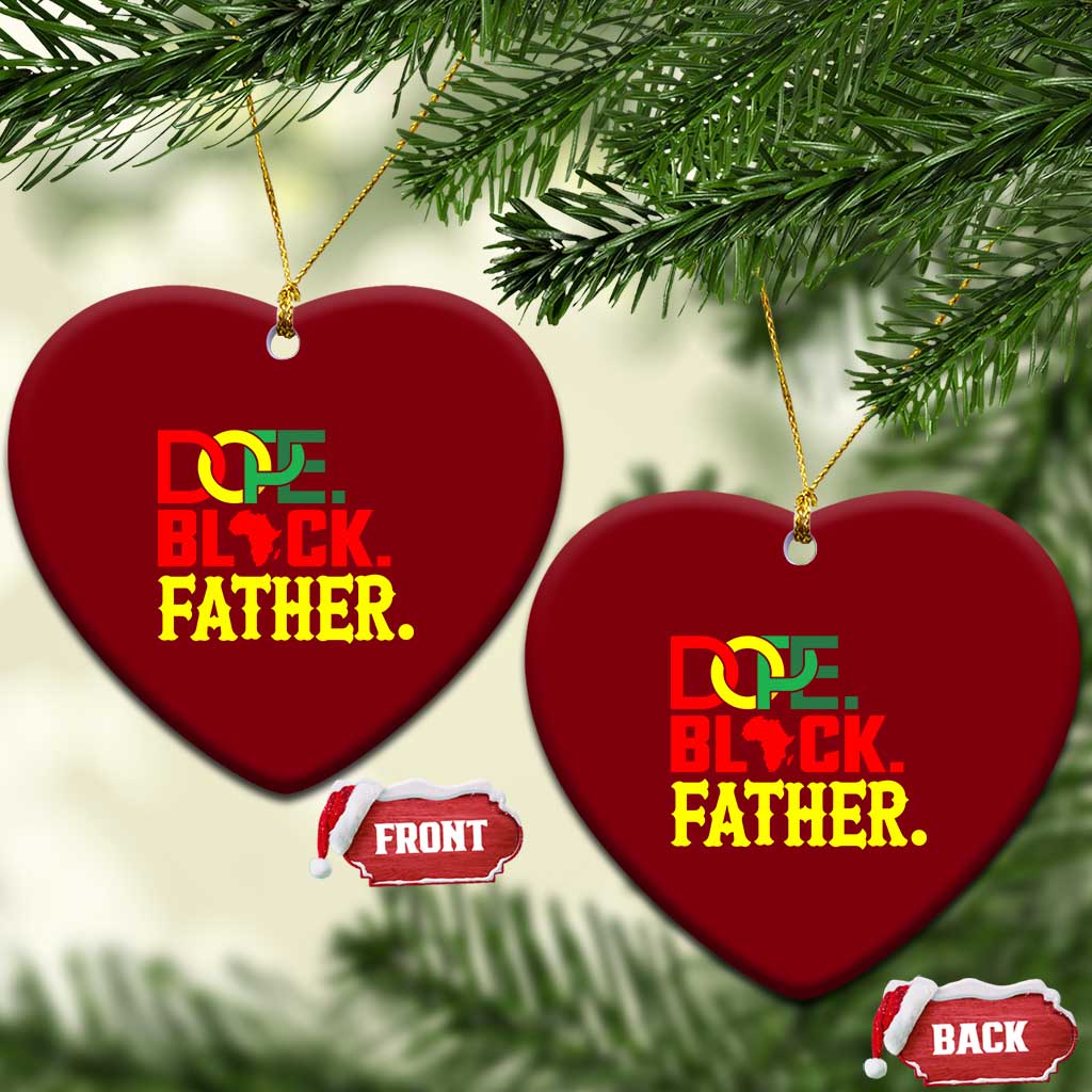 Dope Black Father Ceramic Ornament Proud Black Father Gift