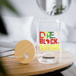 Dope Black Father Glass Can Proud Black Father Gift