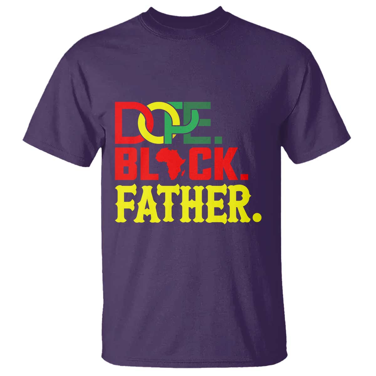 Dope Black Father T Shirt Proud Black Father Gift
