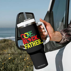 Dope Black Father Tumbler With Handle Proud Black Father Gift