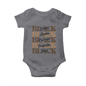 Father Leader Provider Protector King Baby Onesie Proud Black Dad Gift
