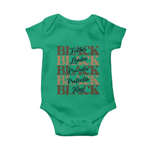 Father Leader Provider Protector King Baby Onesie Proud Black Dad Gift