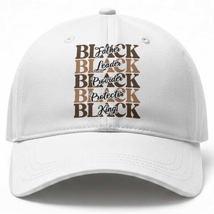 Father Leader Provider Protector King Baseball Cap Proud Black Dad Gift