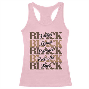 Father Leader Provider Protector King Racerback Tank Top Proud Black Dad Gift