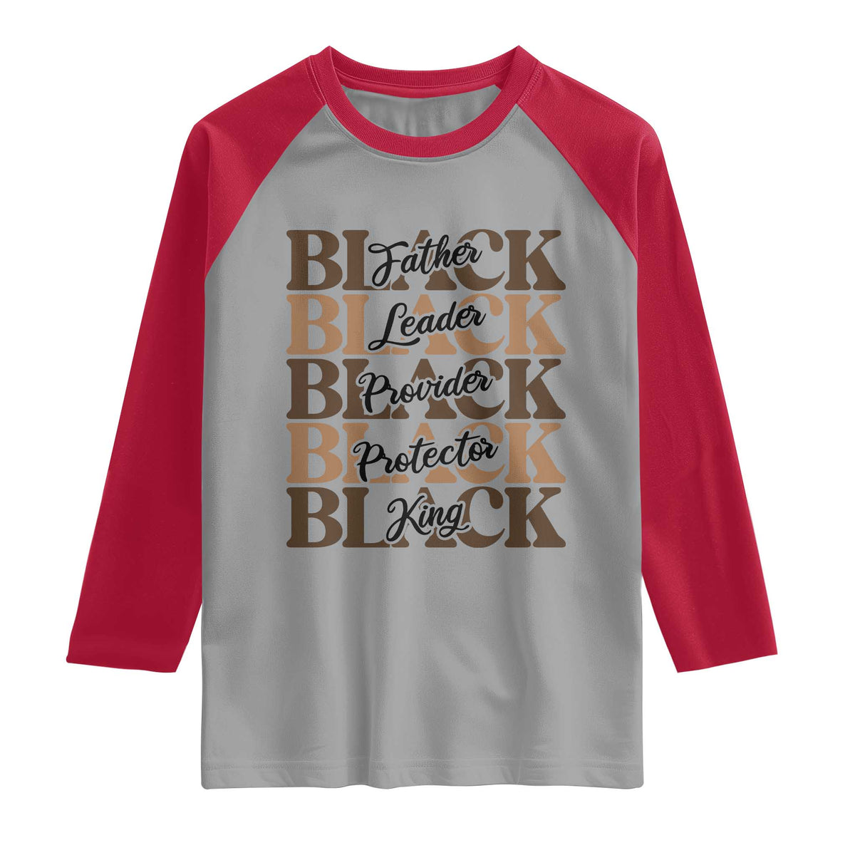 Father Leader Provider Protector King Raglan Shirt Proud Black Dad Gift