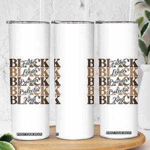 Father Leader Provider Protector King Skinny Tumbler Proud Black Dad Gift