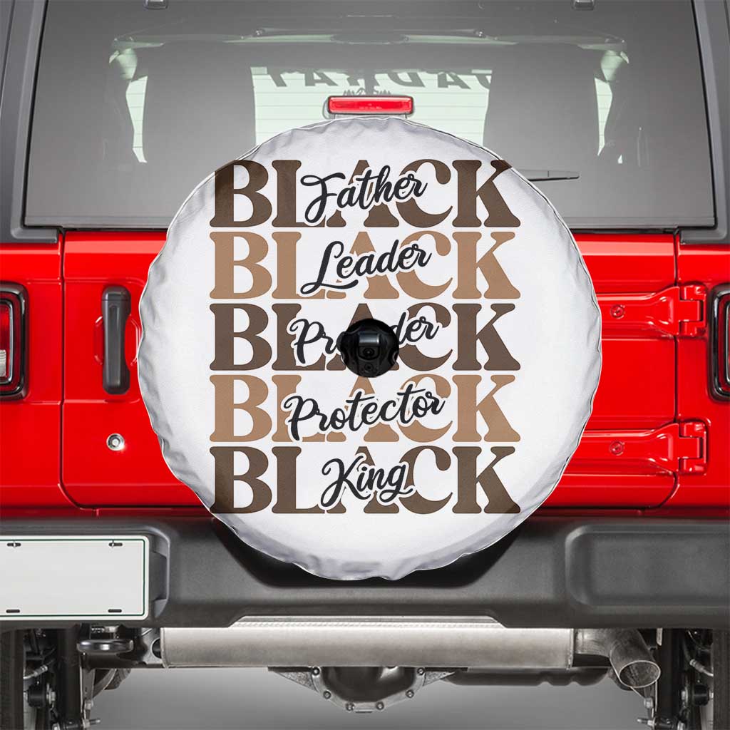 Father Leader Provider Protector King Spare Tire Cover Proud Black Dad Gift