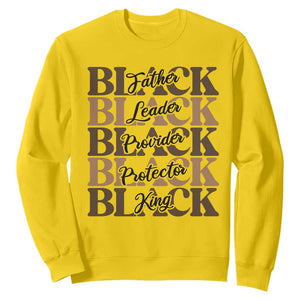 Father Leader Provider Protector King Sweatshirt Proud Black Dad Gift