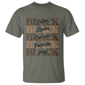 Father Leader Provider Protector King T Shirt Proud Black Dad Gift