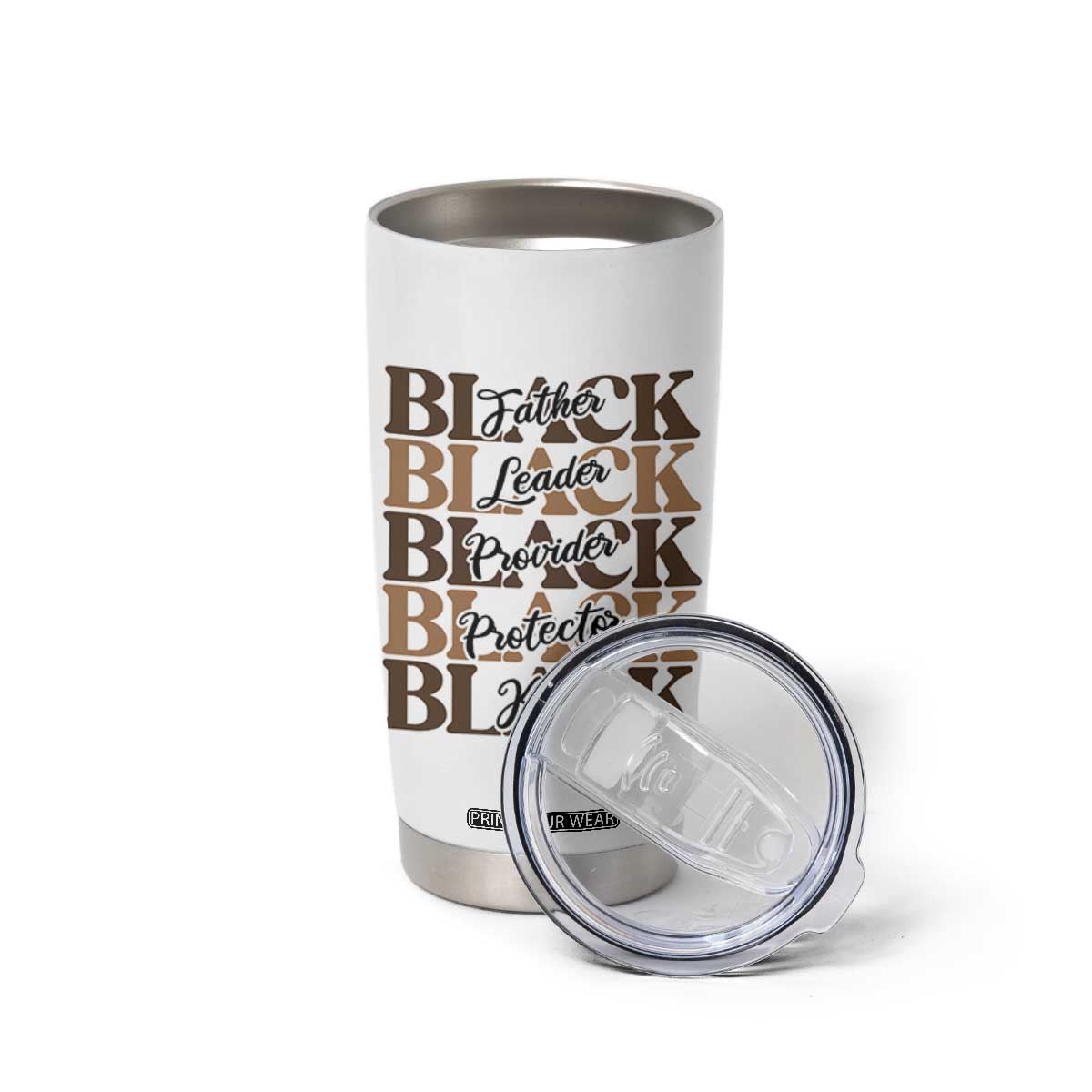 Father Leader Provider Protector King Tumbler Cup Proud Black Dad Gift
