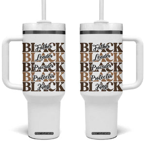 Father Leader Provider Protector King Tumbler With Handle Proud Black Dad Gift