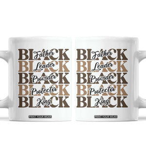 Father Leader Provider Protector King Coffee Mug Proud Black Dad Gift
