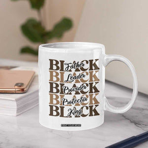 Father Leader Provider Protector King Coffee Mug Proud Black Dad Gift